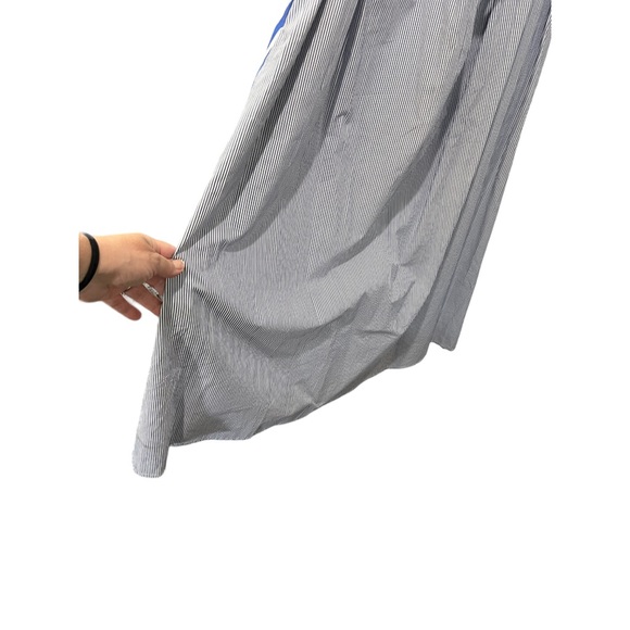 PFERGARTEN BLUE WHITE FOLK STRIPE PEASANT STYLE DRESS - Picture 11 of 13